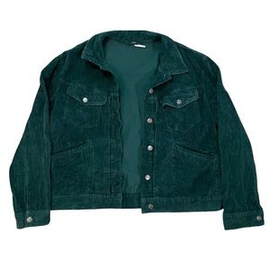 Free People Dark Green Corduroy Jacket